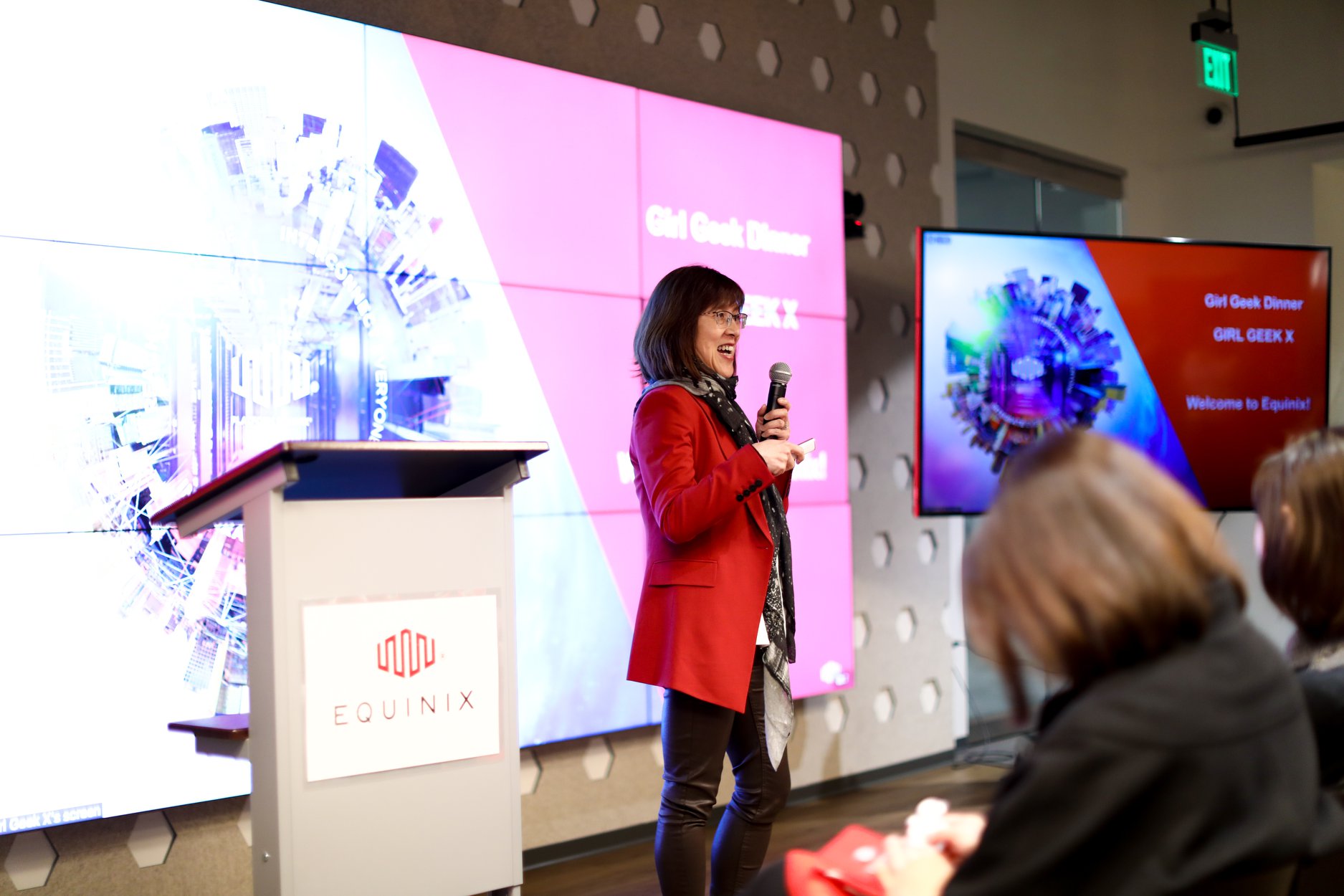 VP of Engineering Dr Yun Freund gives talk on “How To Thrive In The Male-Dominated Tech World” at Equinix Girl Geek Dinner 2019