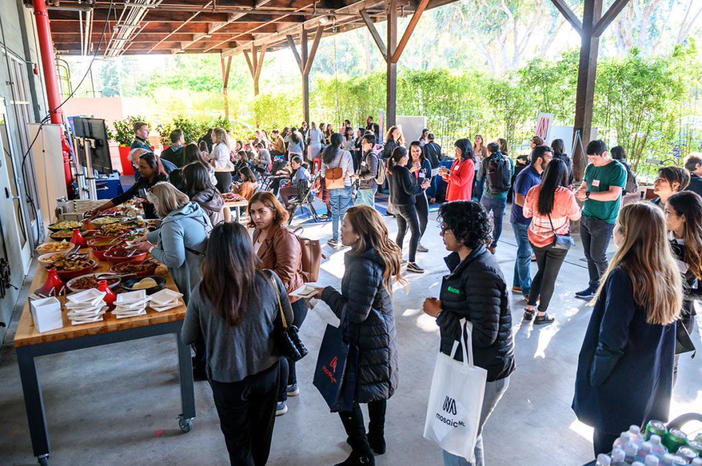 mosaicml girl geek dinner outdoor patio networking dinner palo alto playground global