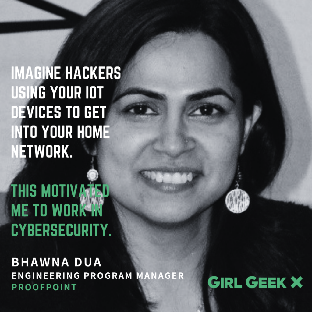 Bhawna Dua quote Elevate Girl Geek X Proofpoint Instagram