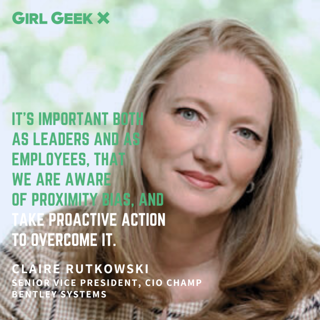 Claire Rutkowski IG quote Elevate Girl Geek X bias