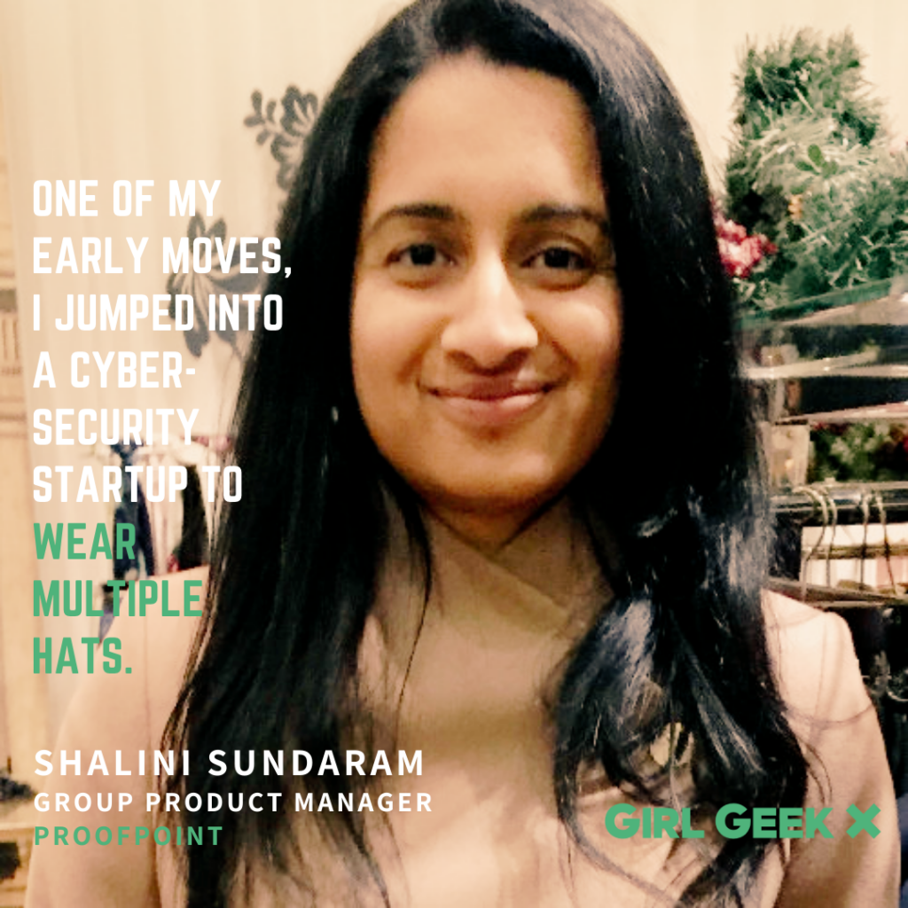 Shalini Sundaram IG quote Elevate Girl Geek X Proofpoint