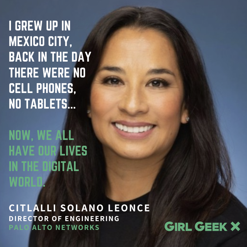 citlalli solano leonce palo alto networks girl geek dinner IG quote