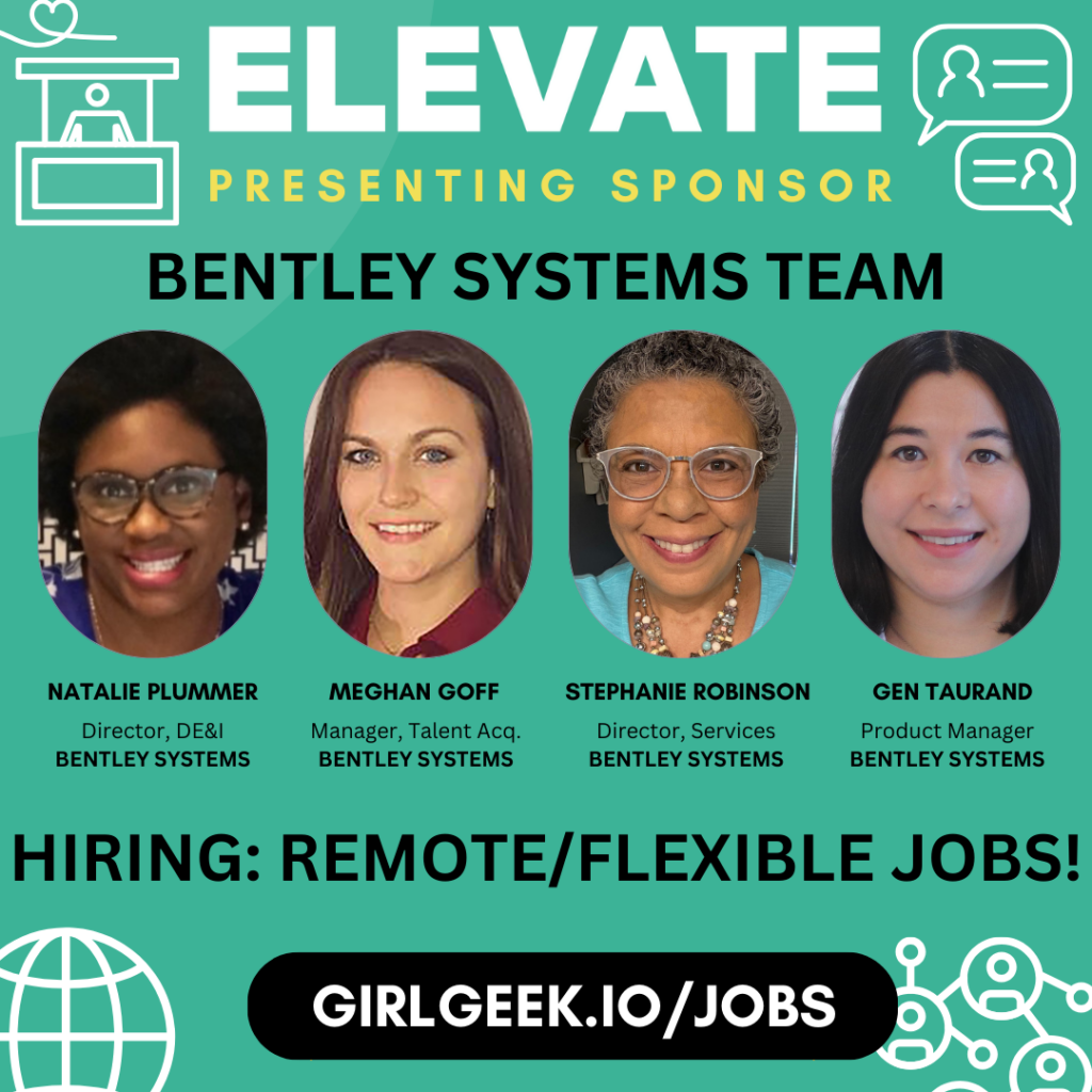 Elevate Conference Sept Booth Bentley Systems Natalie Plummer Meghan Goff Stephanie Robinson Gen Taurand