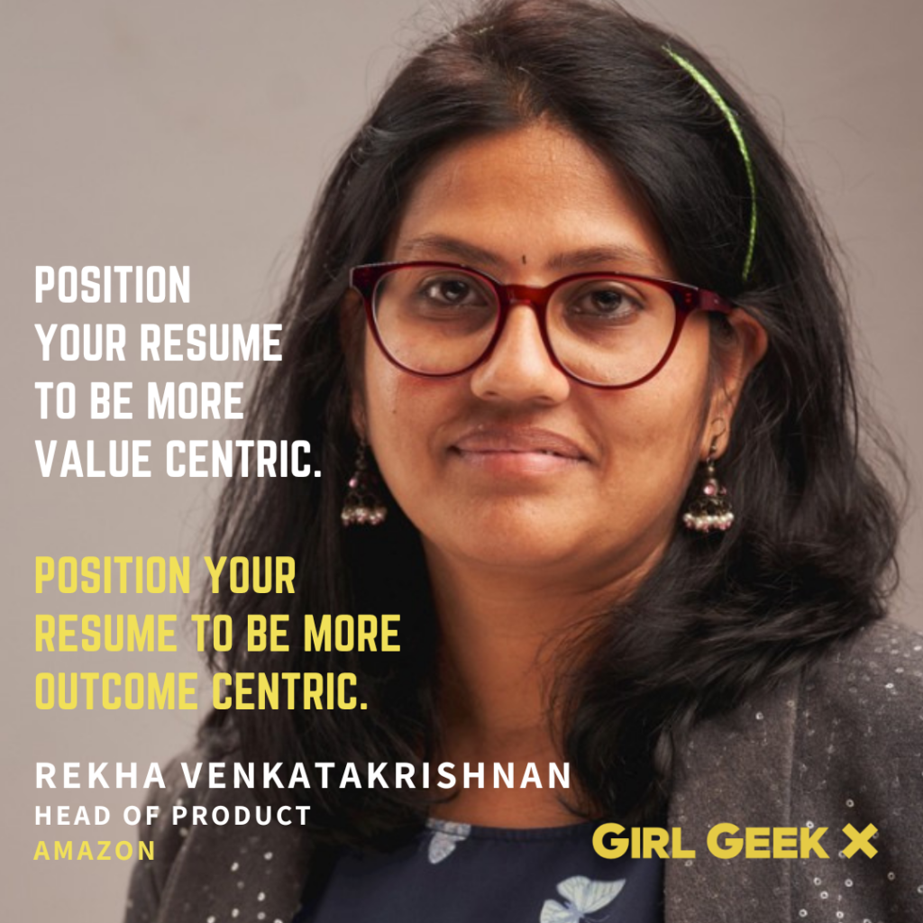 Rekha Venkatakrishnan IG quote Elevate Girl Geek X