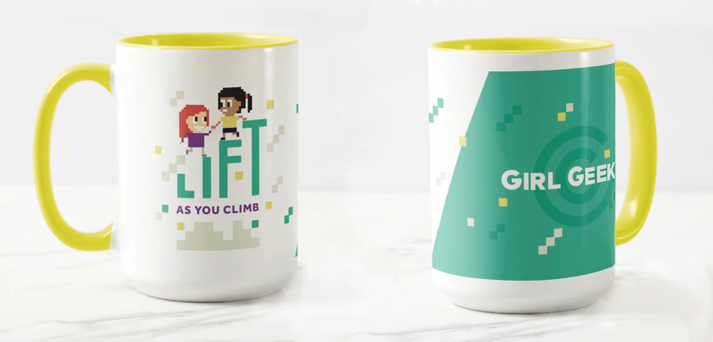 girl geek x lift as you climb mug