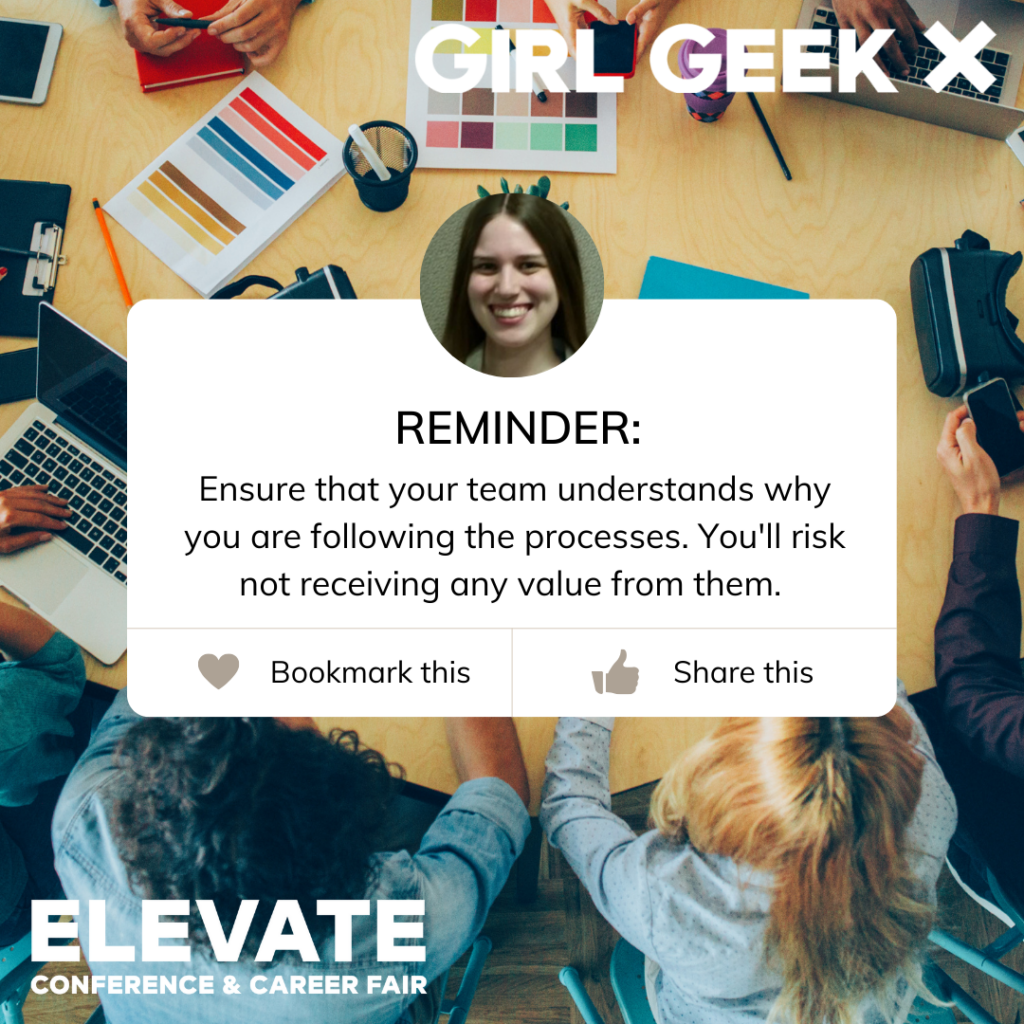 Courtney Shar ELEVATE Ensure your team understands why you follow process value