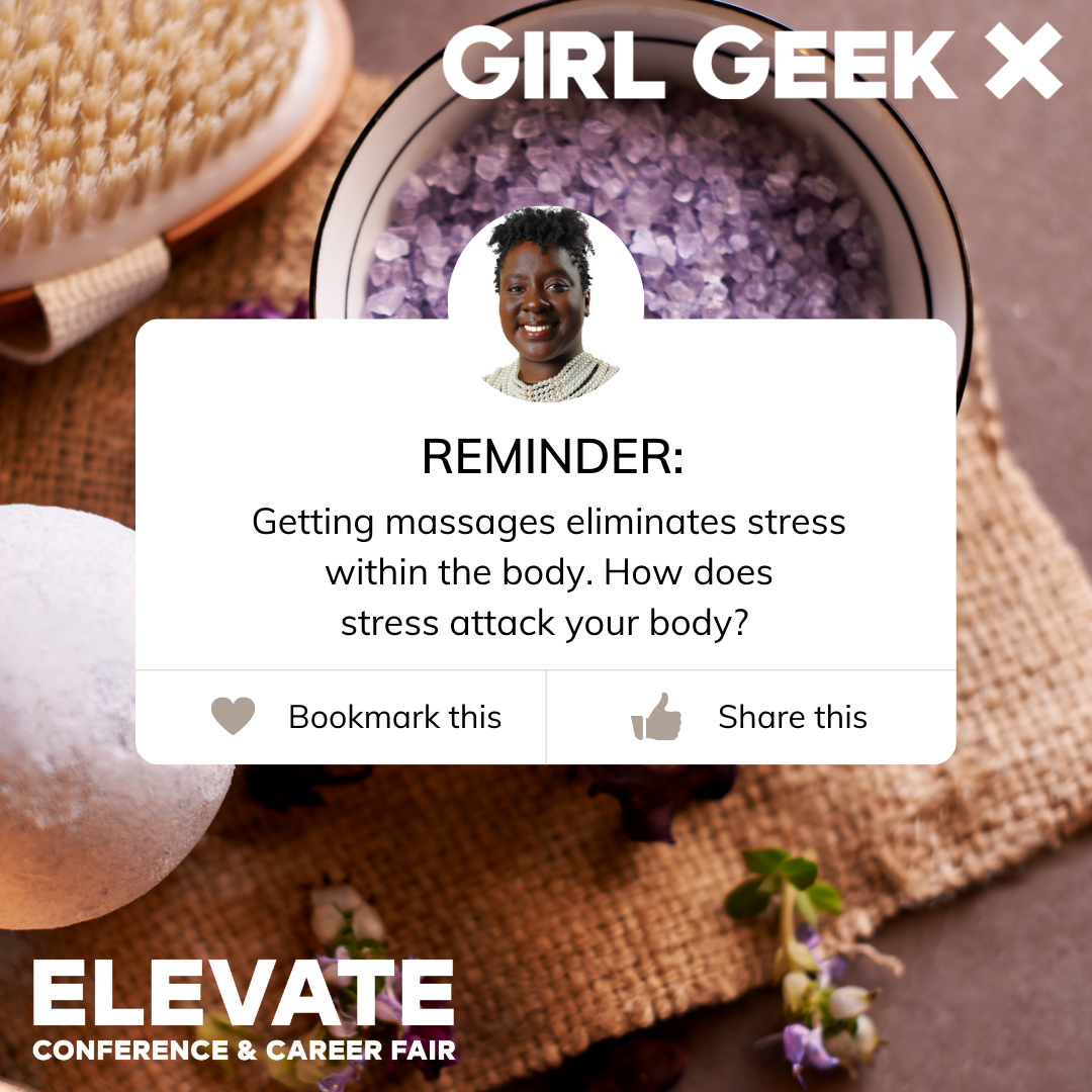 DJanae Robinson ELEVATE Getting massages eliminates stress within the body so how does stress attack your body healing