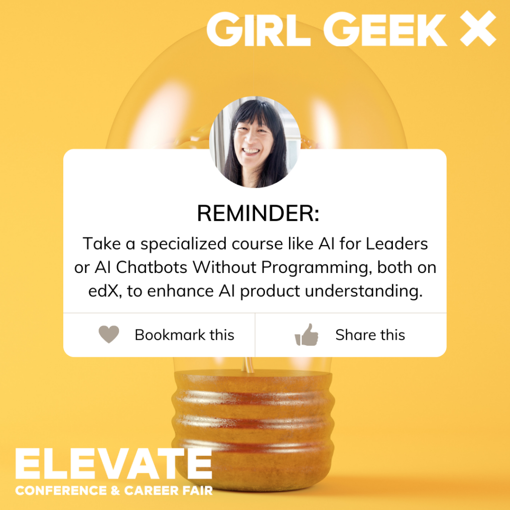 Eileen Quan ELEVATE take a course like ai for leaders or ai chatbots without programming edx enhance ai product understanding